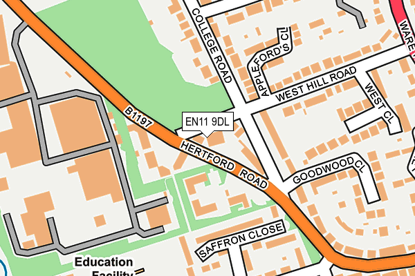 EN11 9DL map - OS OpenMap – Local (Ordnance Survey)