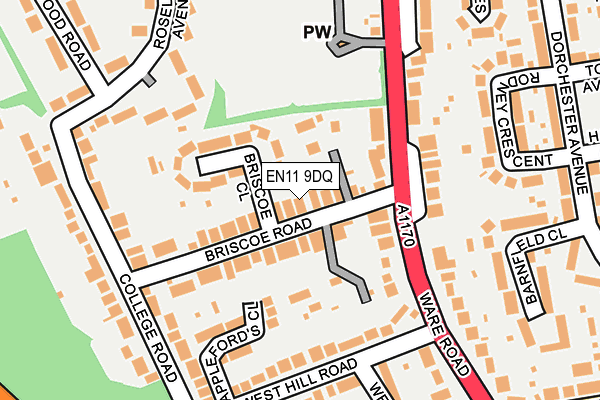 EN11 9DQ map - OS OpenMap – Local (Ordnance Survey)