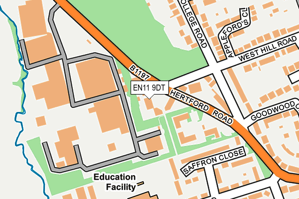 EN11 9DT map - OS OpenMap – Local (Ordnance Survey)