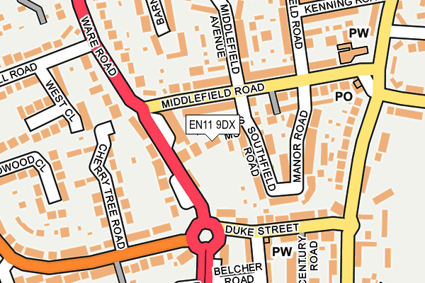 EN11 9DX map - OS OpenMap – Local (Ordnance Survey)