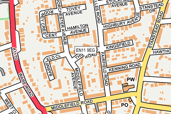 EN11 9EG map - OS OpenMap – Local (Ordnance Survey)