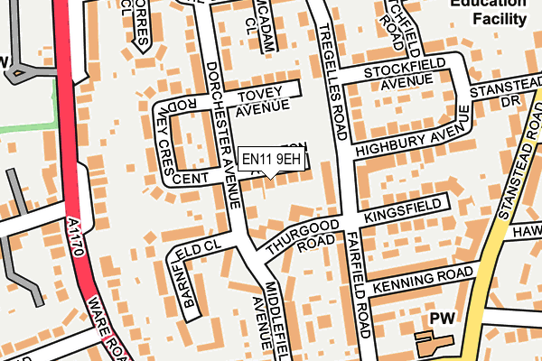 EN11 9EH map - OS OpenMap – Local (Ordnance Survey)