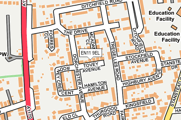 EN11 9EL map - OS OpenMap – Local (Ordnance Survey)