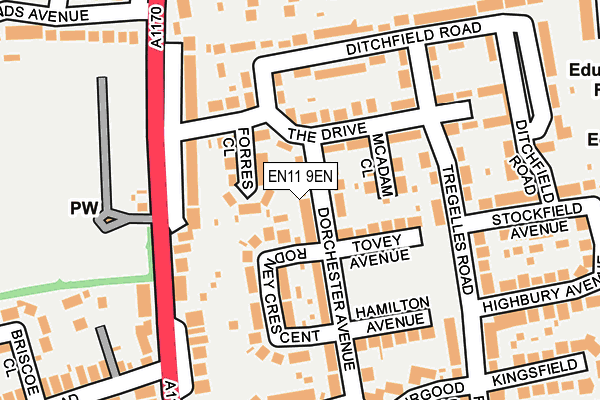 EN11 9EN map - OS OpenMap – Local (Ordnance Survey)