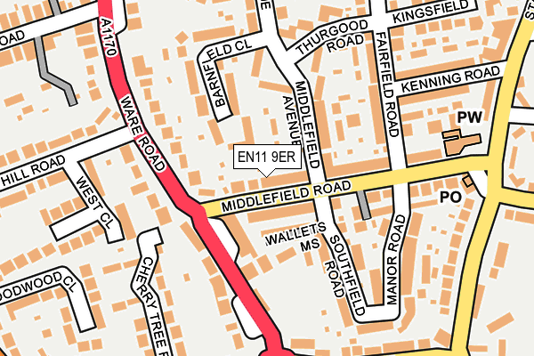 EN11 9ER map - OS OpenMap – Local (Ordnance Survey)