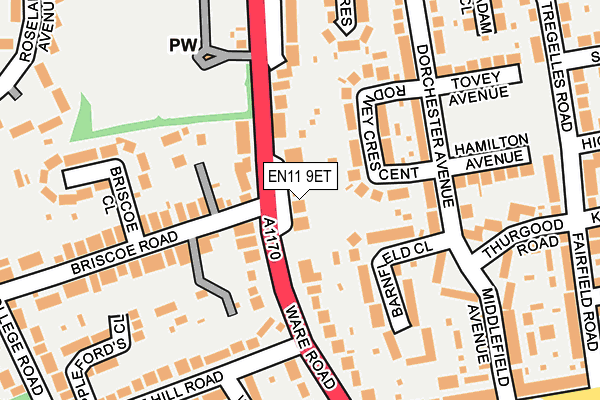 EN11 9ET map - OS OpenMap – Local (Ordnance Survey)