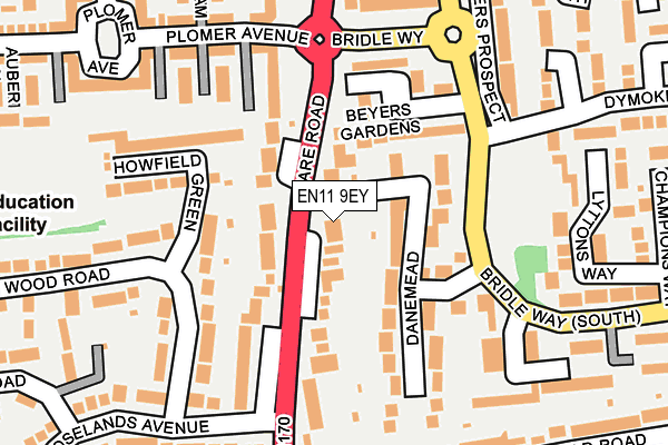 EN11 9EY map - OS OpenMap – Local (Ordnance Survey)