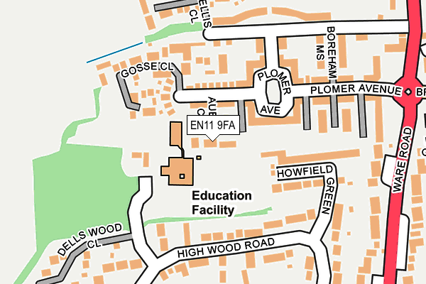 EN11 9FA map - OS OpenMap – Local (Ordnance Survey)