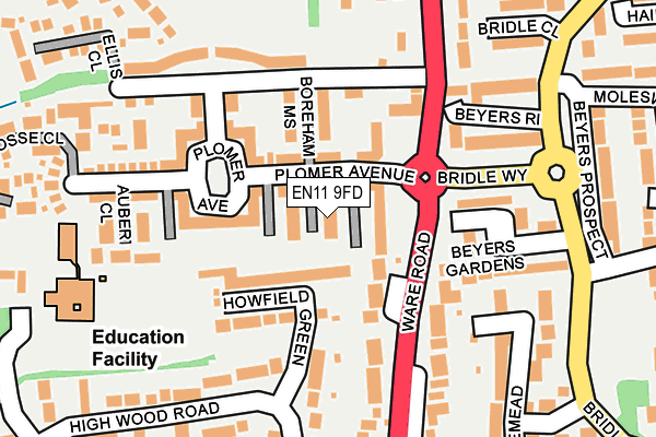 EN11 9FD map - OS OpenMap – Local (Ordnance Survey)