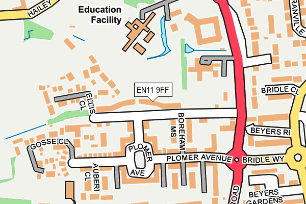 EN11 9FF map - OS OpenMap – Local (Ordnance Survey)