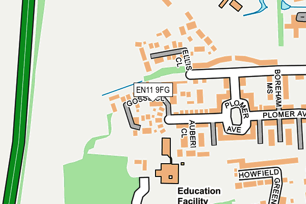 EN11 9FG map - OS OpenMap – Local (Ordnance Survey)