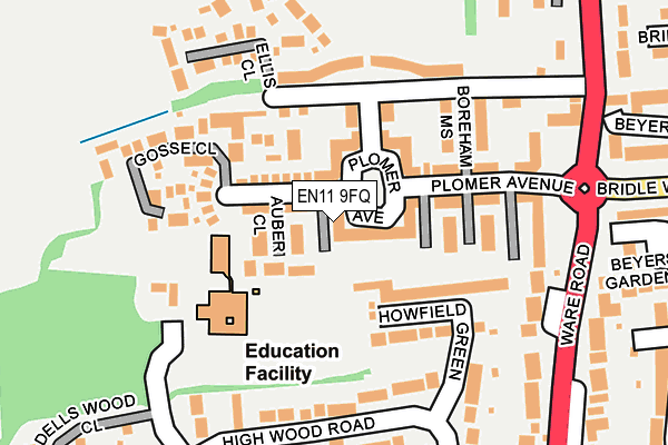 EN11 9FQ map - OS OpenMap – Local (Ordnance Survey)