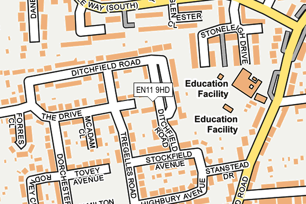 EN11 9HD map - OS OpenMap – Local (Ordnance Survey)