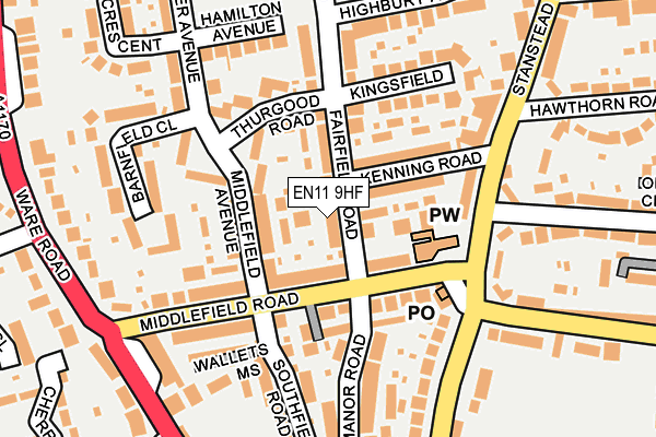 EN11 9HF map - OS OpenMap – Local (Ordnance Survey)