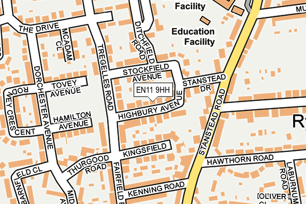 EN11 9HH map - OS OpenMap – Local (Ordnance Survey)