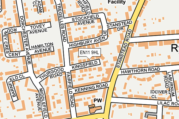 EN11 9HL map - OS OpenMap – Local (Ordnance Survey)