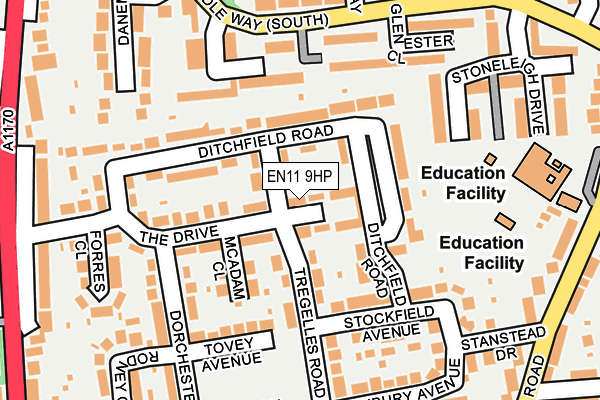 EN11 9HP map - OS OpenMap – Local (Ordnance Survey)