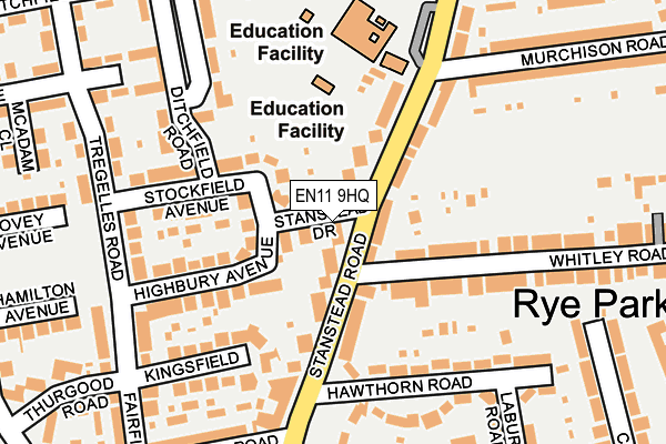 EN11 9HQ map - OS OpenMap – Local (Ordnance Survey)