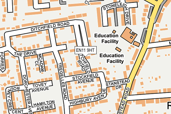 EN11 9HT map - OS OpenMap – Local (Ordnance Survey)