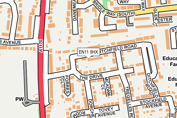 EN11 9HX map - OS OpenMap – Local (Ordnance Survey)