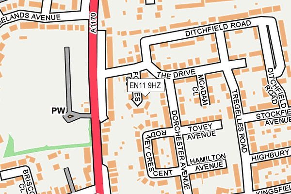 EN11 9HZ map - OS OpenMap – Local (Ordnance Survey)