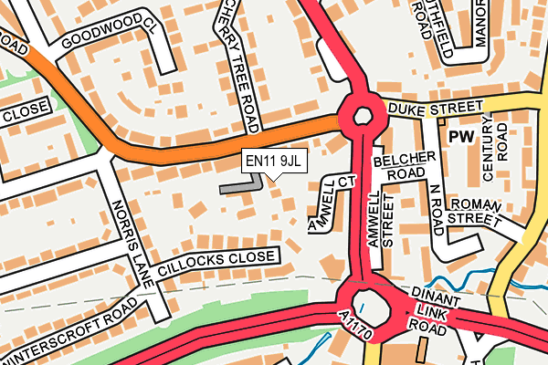 EN11 9JL map - OS OpenMap – Local (Ordnance Survey)