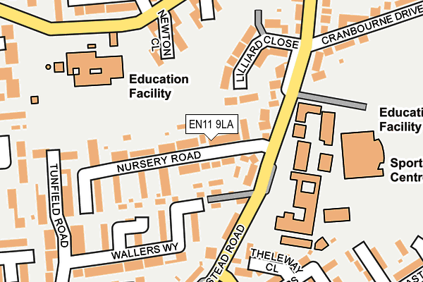 EN11 9LA map - OS OpenMap – Local (Ordnance Survey)