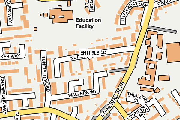 EN11 9LB map - OS OpenMap – Local (Ordnance Survey)