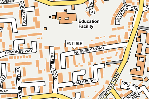 EN11 9LE map - OS OpenMap – Local (Ordnance Survey)