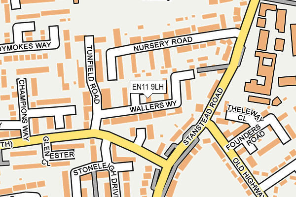 EN11 9LH map - OS OpenMap – Local (Ordnance Survey)