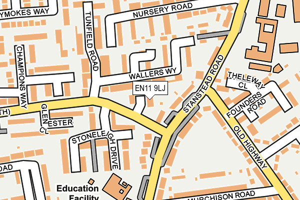 EN11 9LJ map - OS OpenMap – Local (Ordnance Survey)
