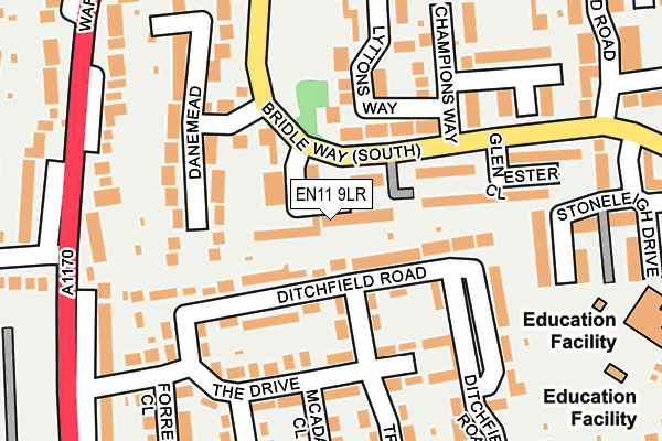 EN11 9LR map - OS OpenMap – Local (Ordnance Survey)