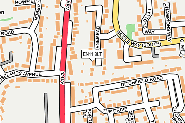 EN11 9LT map - OS OpenMap – Local (Ordnance Survey)