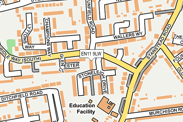EN11 9LW map - OS OpenMap – Local (Ordnance Survey)