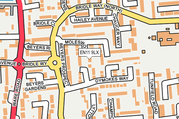 EN11 9LX map - OS OpenMap – Local (Ordnance Survey)