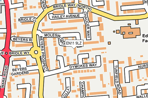 EN11 9LZ map - OS OpenMap – Local (Ordnance Survey)