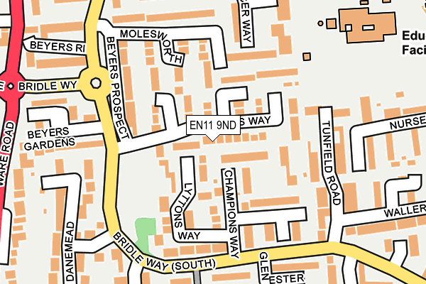 EN11 9ND map - OS OpenMap – Local (Ordnance Survey)