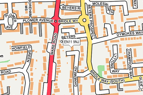 EN11 9NJ map - OS OpenMap – Local (Ordnance Survey)