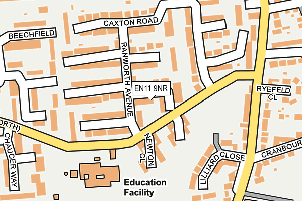 EN11 9NR map - OS OpenMap – Local (Ordnance Survey)