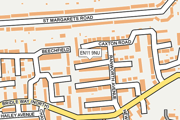 EN11 9NU map - OS OpenMap – Local (Ordnance Survey)