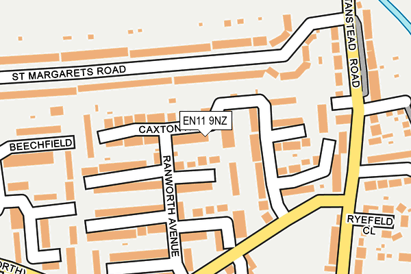 EN11 9NZ map - OS OpenMap – Local (Ordnance Survey)