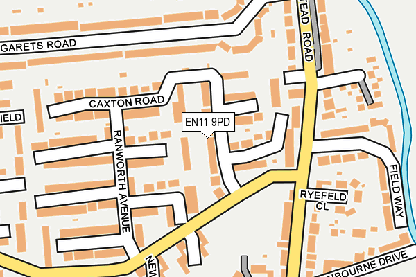 EN11 9PD map - OS OpenMap – Local (Ordnance Survey)