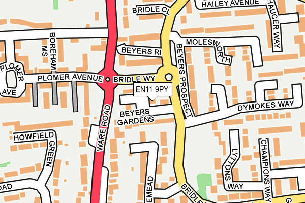 EN11 9PY map - OS OpenMap – Local (Ordnance Survey)