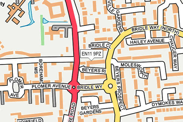 EN11 9PZ map - OS OpenMap – Local (Ordnance Survey)