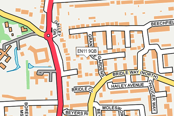 EN11 9QB map - OS OpenMap – Local (Ordnance Survey)