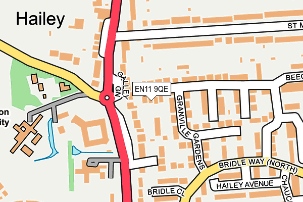 EN11 9QE map - OS OpenMap – Local (Ordnance Survey)