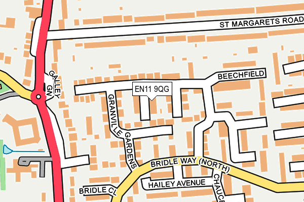 EN11 9QG map - OS OpenMap – Local (Ordnance Survey)