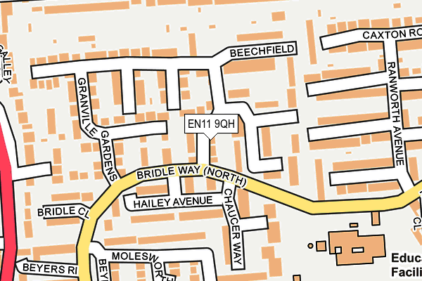 EN11 9QH map - OS OpenMap – Local (Ordnance Survey)