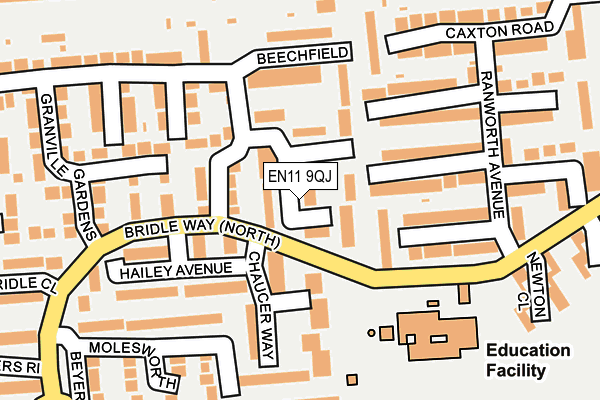 EN11 9QJ map - OS OpenMap – Local (Ordnance Survey)