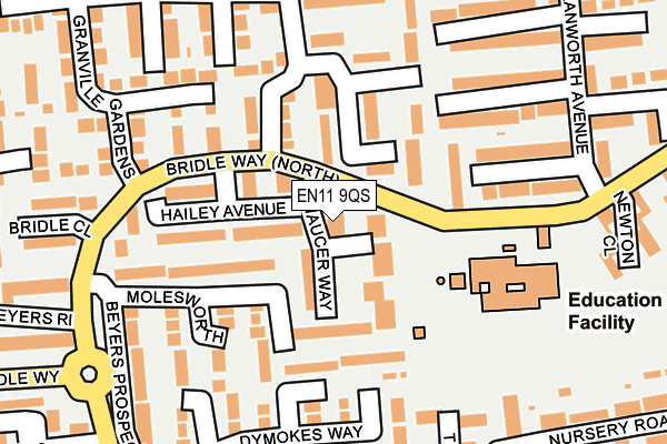 EN11 9QS map - OS OpenMap – Local (Ordnance Survey)